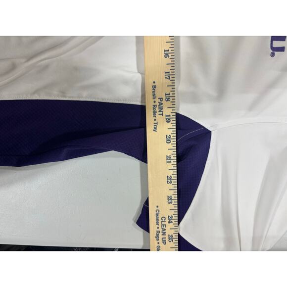 LSU Tigers Mens XL Polo Shirt White Purple Embroidered Logo Dry Fit collegiate - Picture 5 of 7